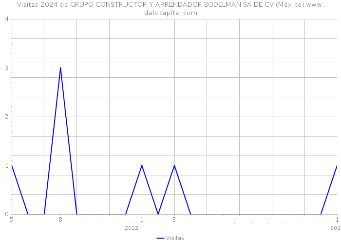 Visitas 2024 de GRUPO CONSTRUCTOR Y ARRENDADOR BODELMAN SA DE CV (México) 