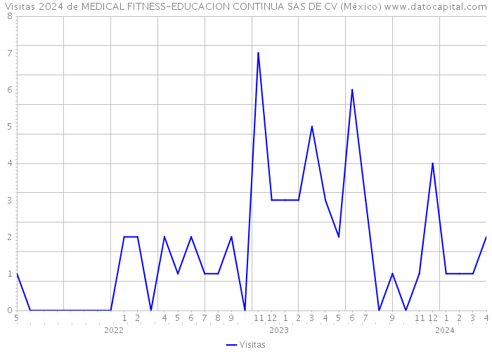 Visitas 2024 de MEDICAL FITNESS-EDUCACION CONTINUA SAS DE CV (México) 