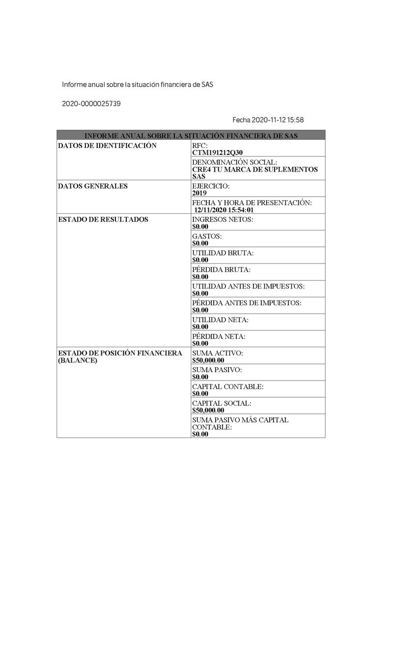 Ejemplo Informe Situacion Financiera Mexico